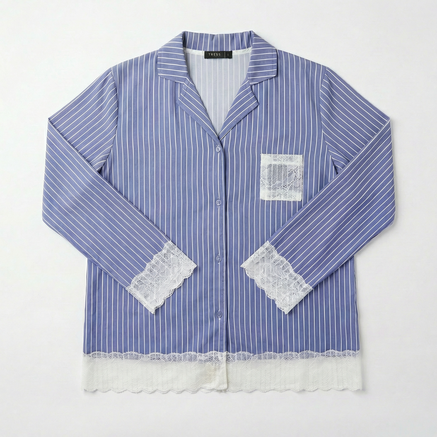 Pyjama TRESS Femme Rayé – Importé d'Espagne 🇪🇸– PG237247 – Bleu