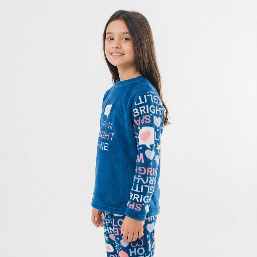 Pyjama Fille Coralina « DREAM BRIGHT SHINE » – Fabriqué en Espagne 🇪🇸