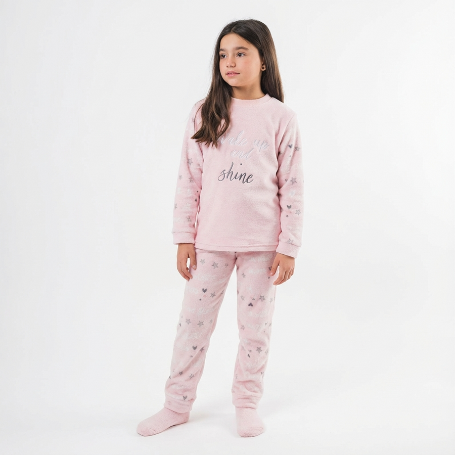 Pyjama Fille Polaire « SHINE » – Fabriqué en Espagne 🇪🇸