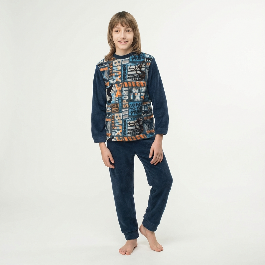 Pyjama Garçon Polaire « SPORT » – Fabriqué en Espagne 🇪🇸