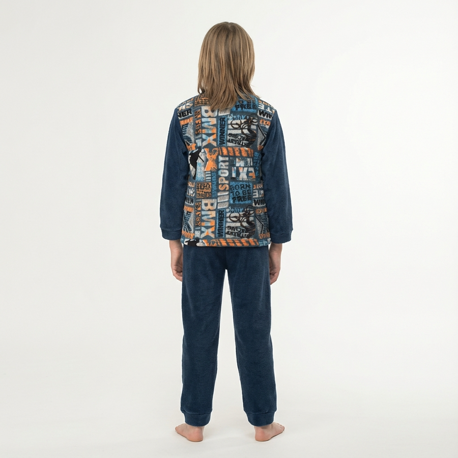 Pyjama Garçon Polaire « SPORT » – Fabriqué en Espagne 🇪🇸
