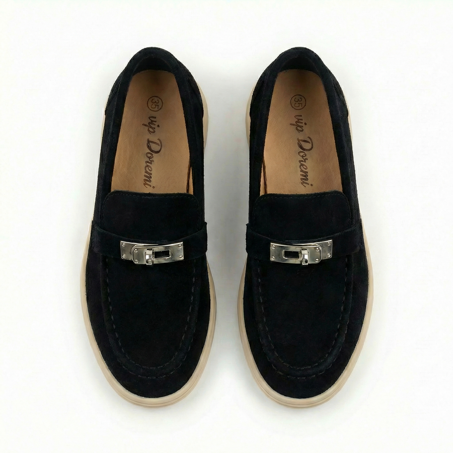 Mocassins enfant Noir effet suédine – Importés d’Espagne 🇪🇸