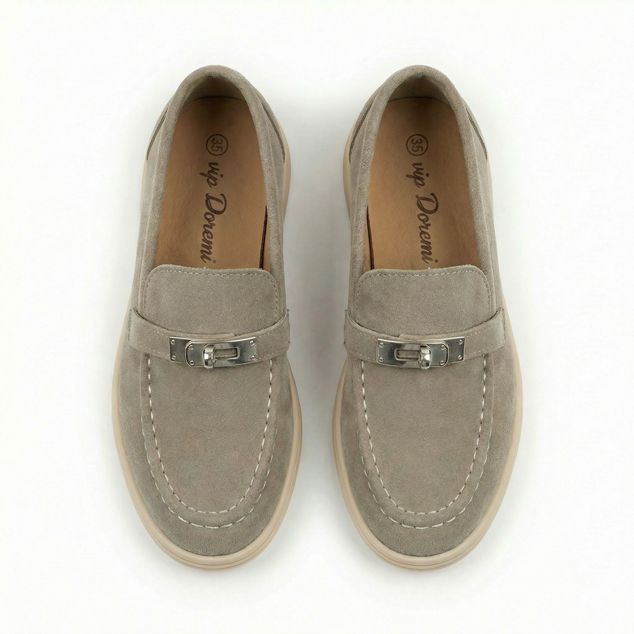 Mocassins enfant Taupe effet suédine – Importés d’Espagne 🇪🇸