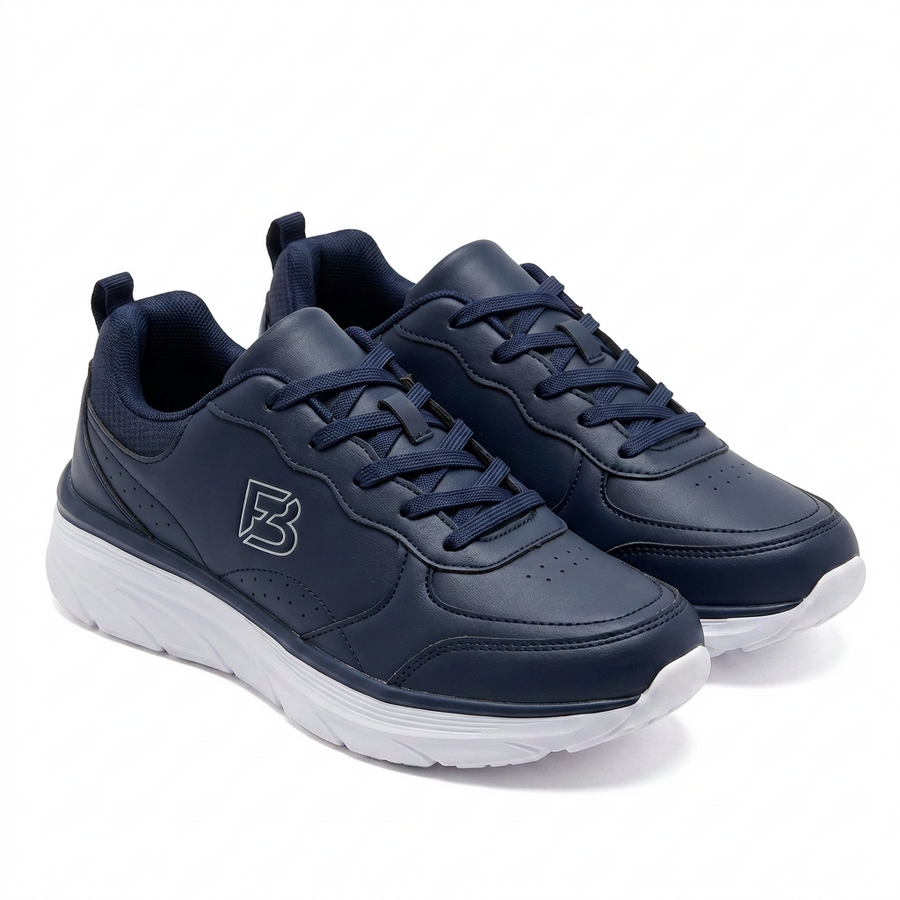Sneakers Homme Bleu Marine Wide Fit “Double Memory” – Importées d’Espagne 🇪🇸