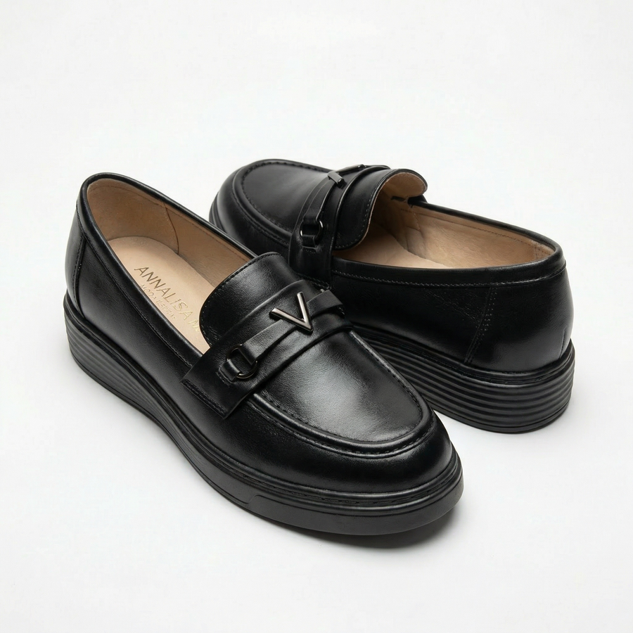 Mocassins Femme Noir – Made in Spain  🇪🇸