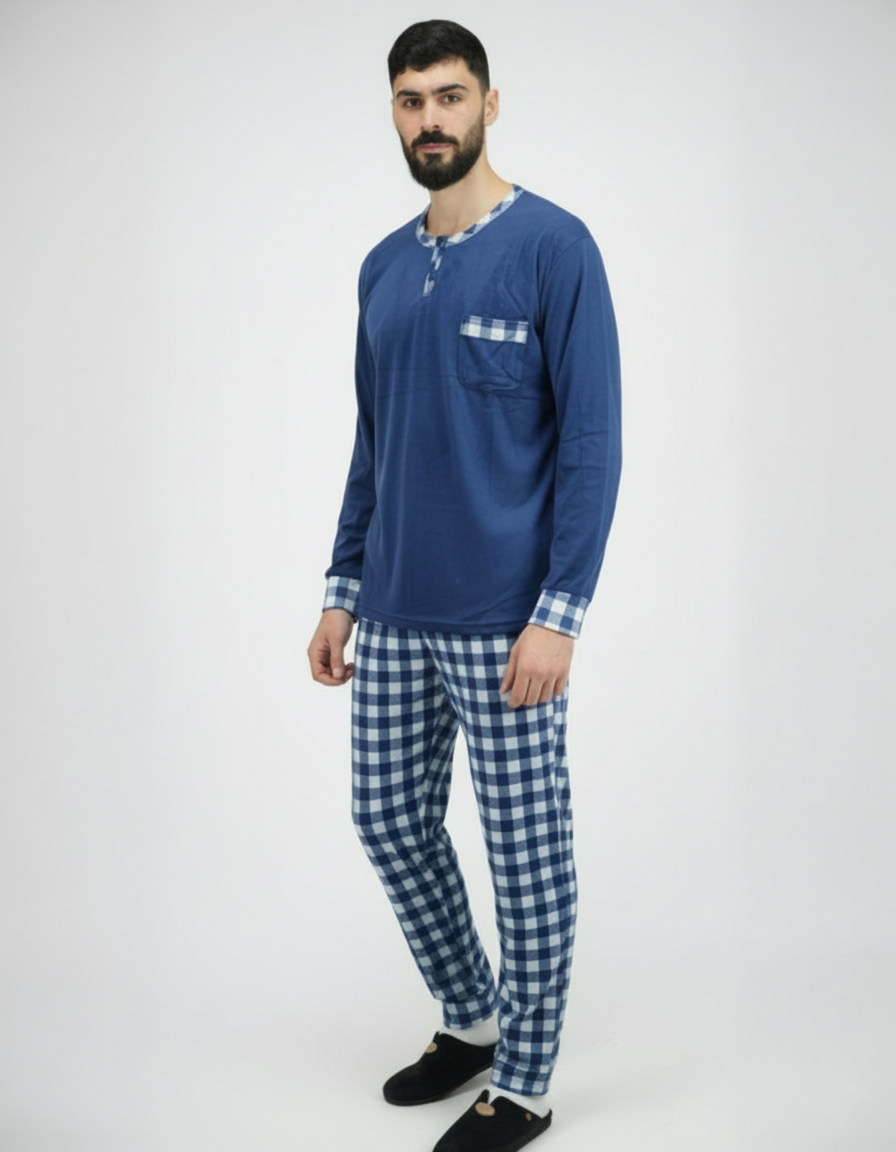 Pyjama Homme Hiver Doux & Chaud – Bombas Espagne - (KF 34)