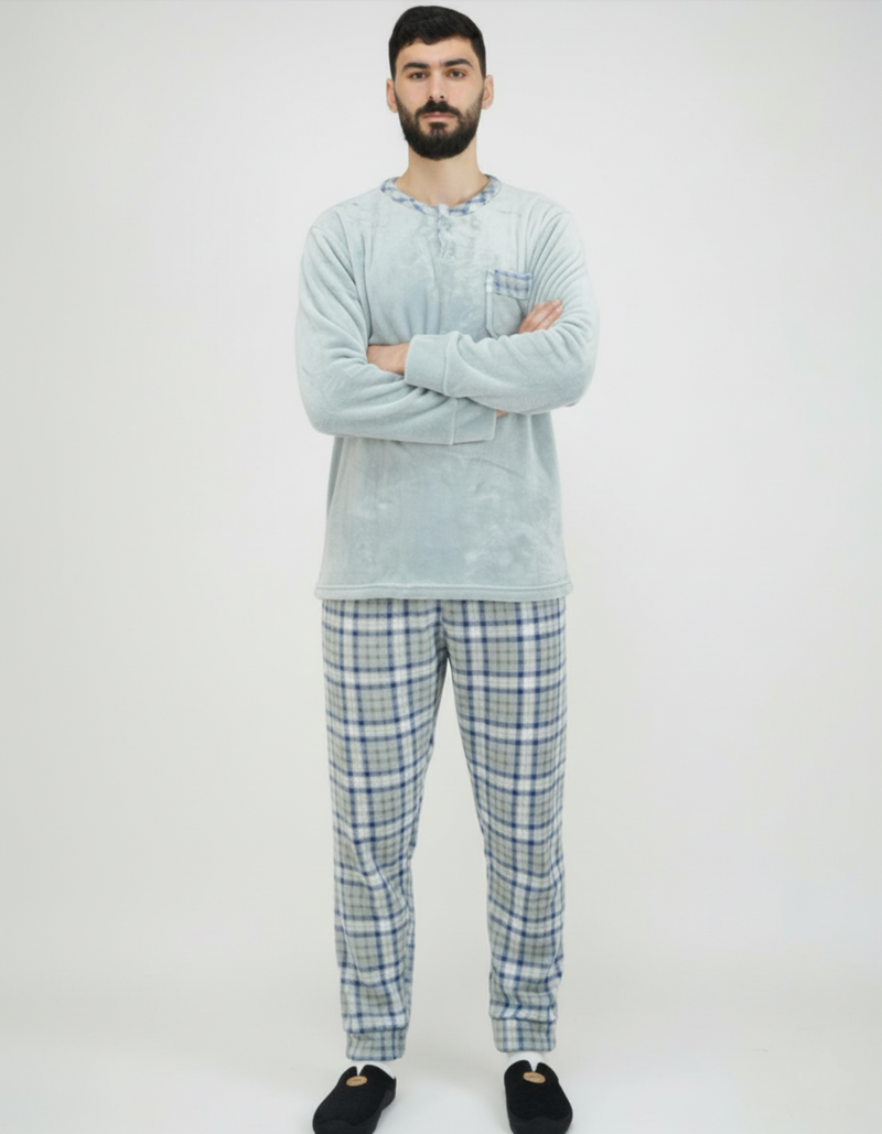 Pyjama Homme Hiver Importé d’Espagne – Confort & Élégance - (KF 46)