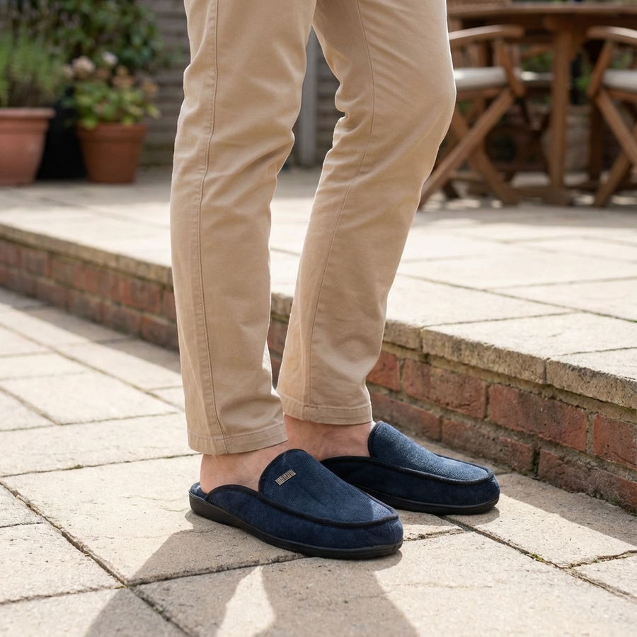 Pantoufles d'hiver RDV bleues – Chaleur et qualité européenne authentique 100%