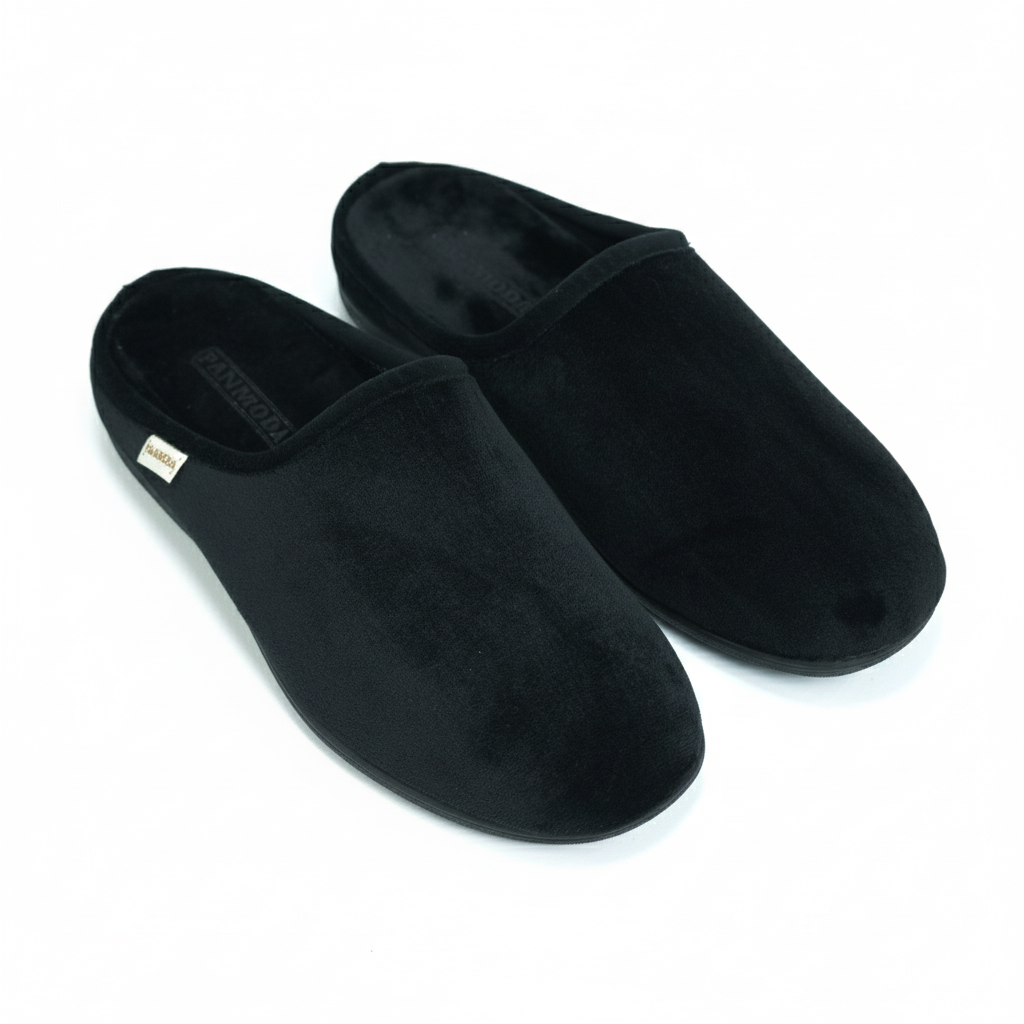 Pantoufles Homme Hiver Confort Noir – Importées d’Espagne (PN247584)