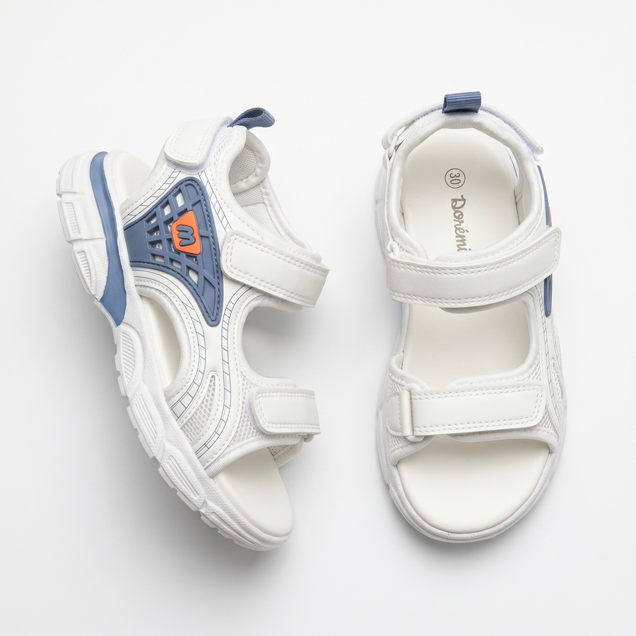 Sandales Garçon Sport Chic blanches – Importées d’Espagne 🇪🇸
