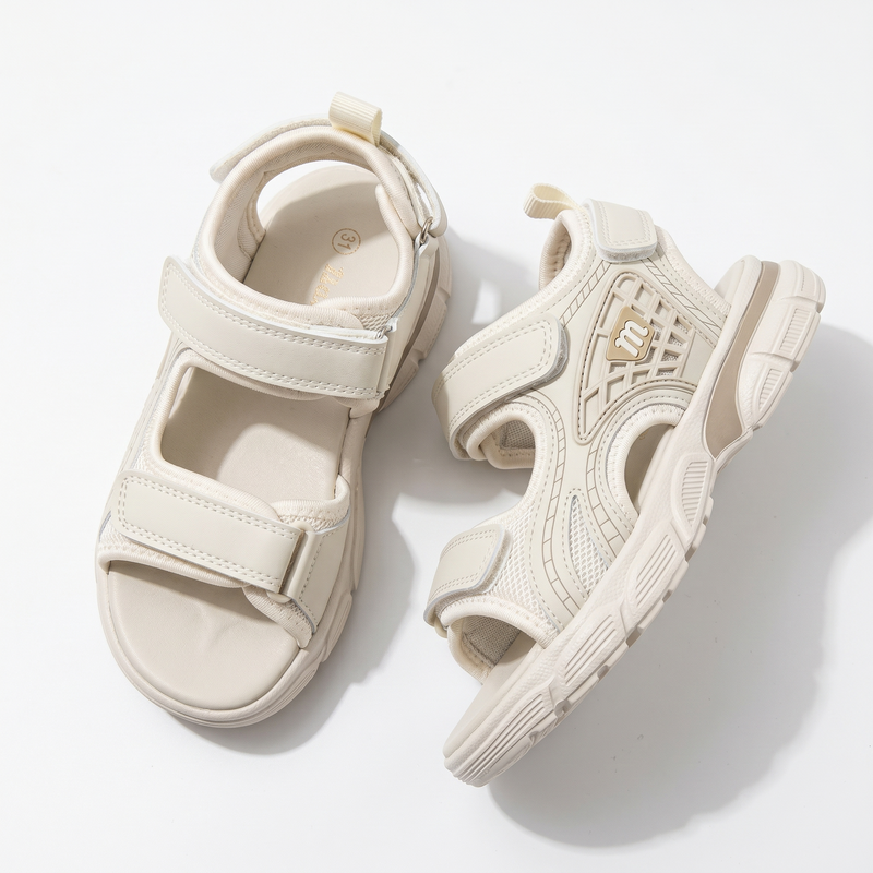 Sandales Garçon Sport Chic crème – Importées d’Espagne 🇪🇸