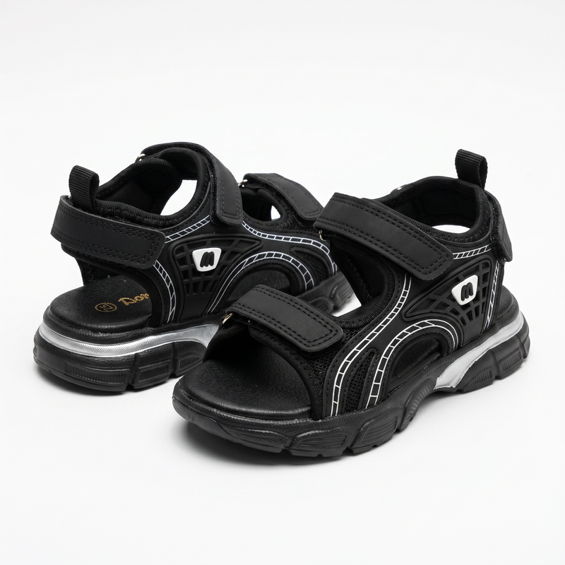 Sandales Garçon Sport Chic Noires – Importées d’Espagne 🇪🇸
