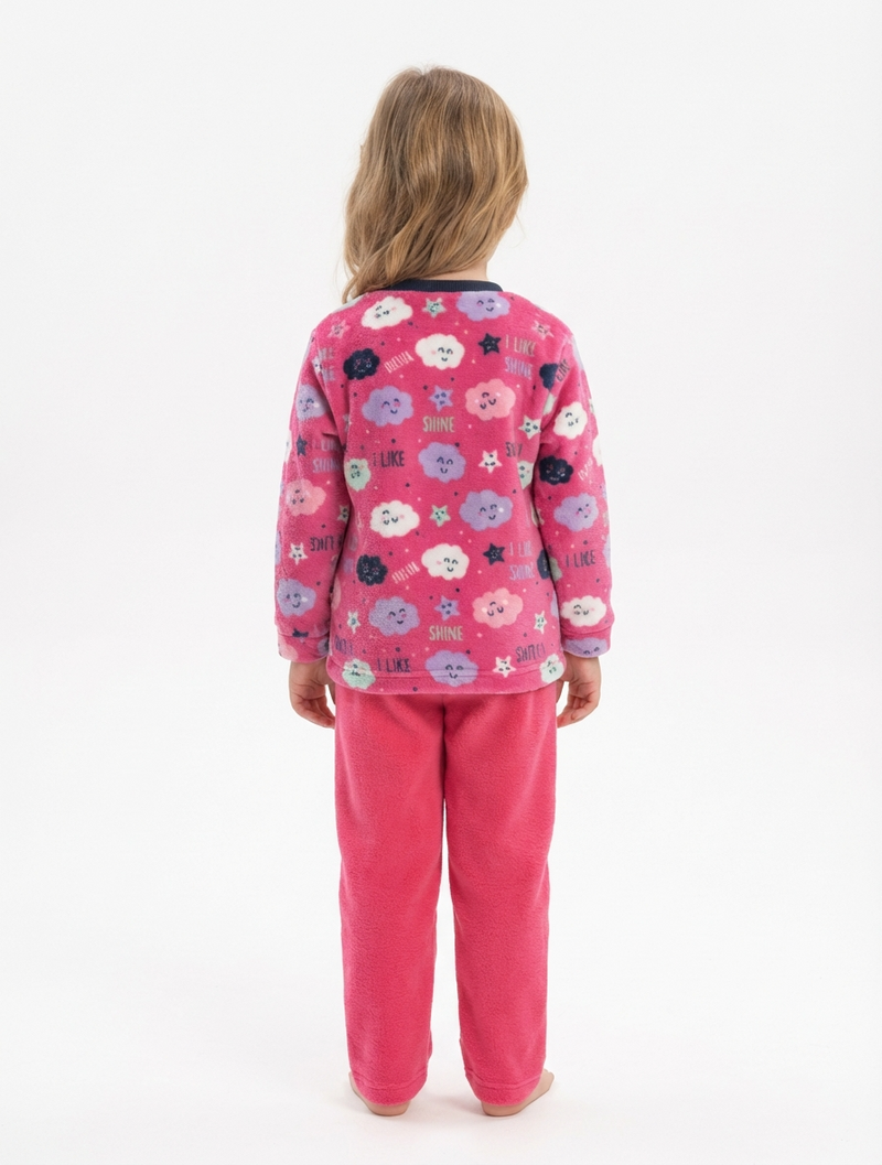 Pyjama Fille Polaire Hiver « SHINE »  | Fabriqué en Espagne 🇪🇸