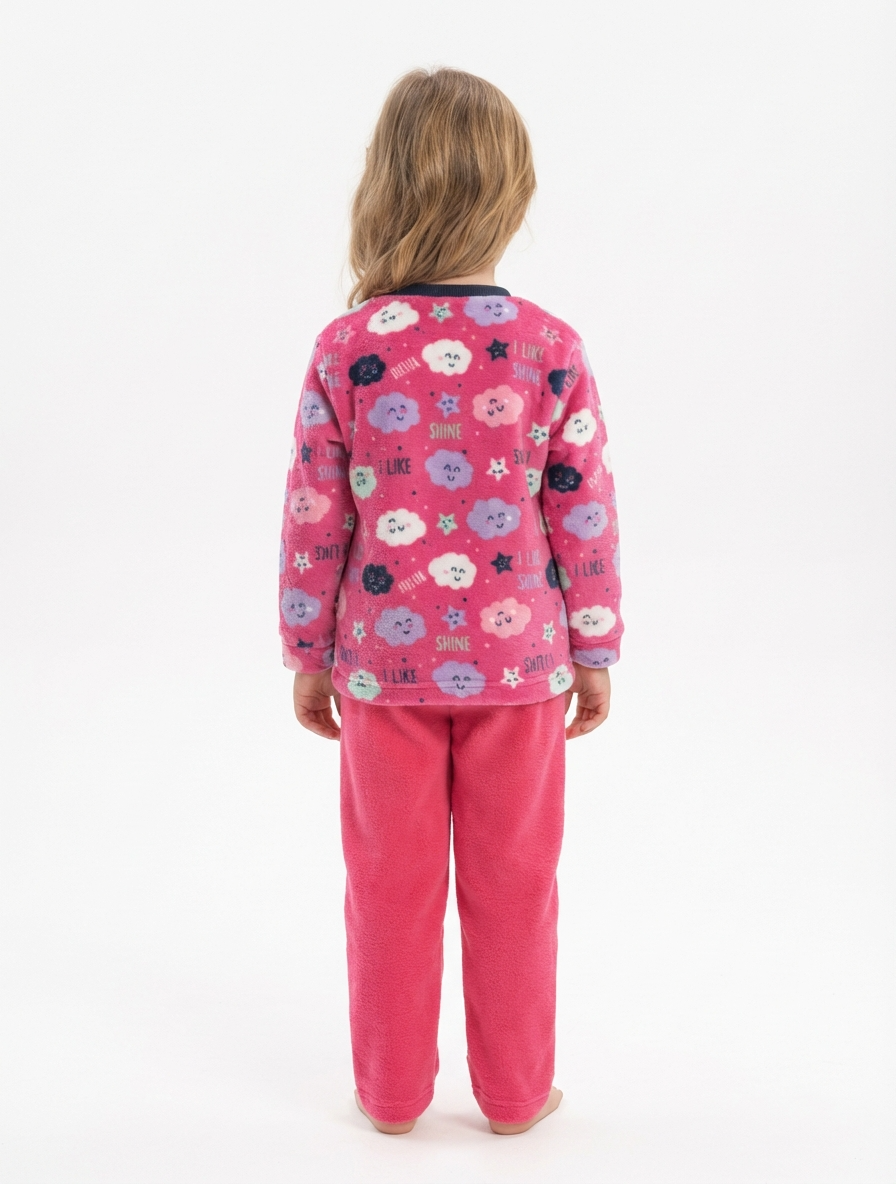 Pyjama Fille Polaire Hiver « SHINE »  | Fabriqué en Espagne 🇪🇸