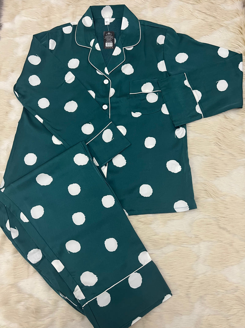 Pyjamas Élégants à Pois - Confort et Style