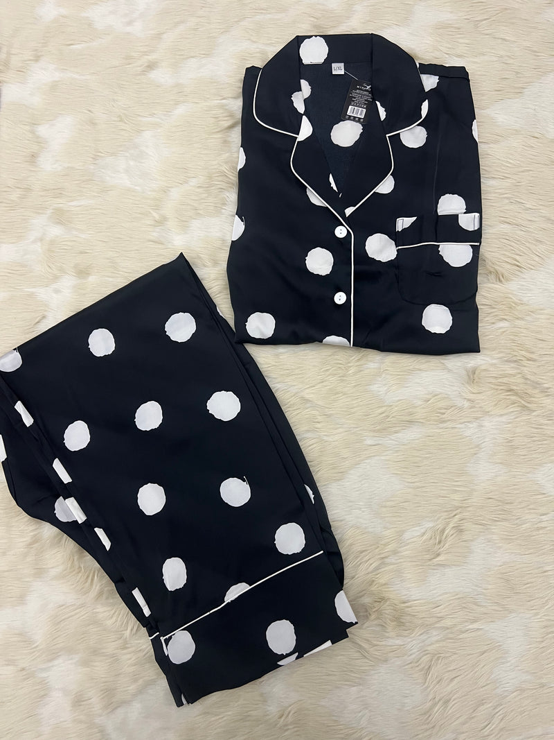 Pyjamas Élégants à Pois - Confort et Style