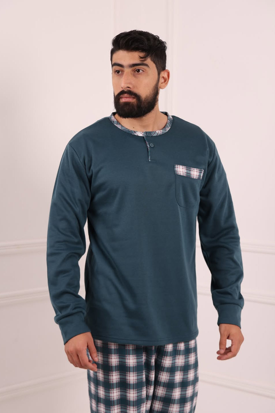 Haut pyjama homme vert foncé Maroc