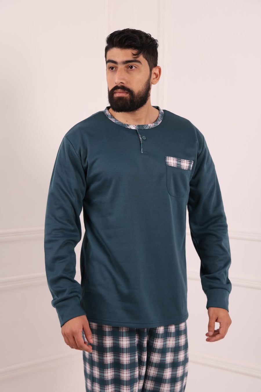 Pyjama Homme Hiver Carreaux – Coton Premium (KF 47)
