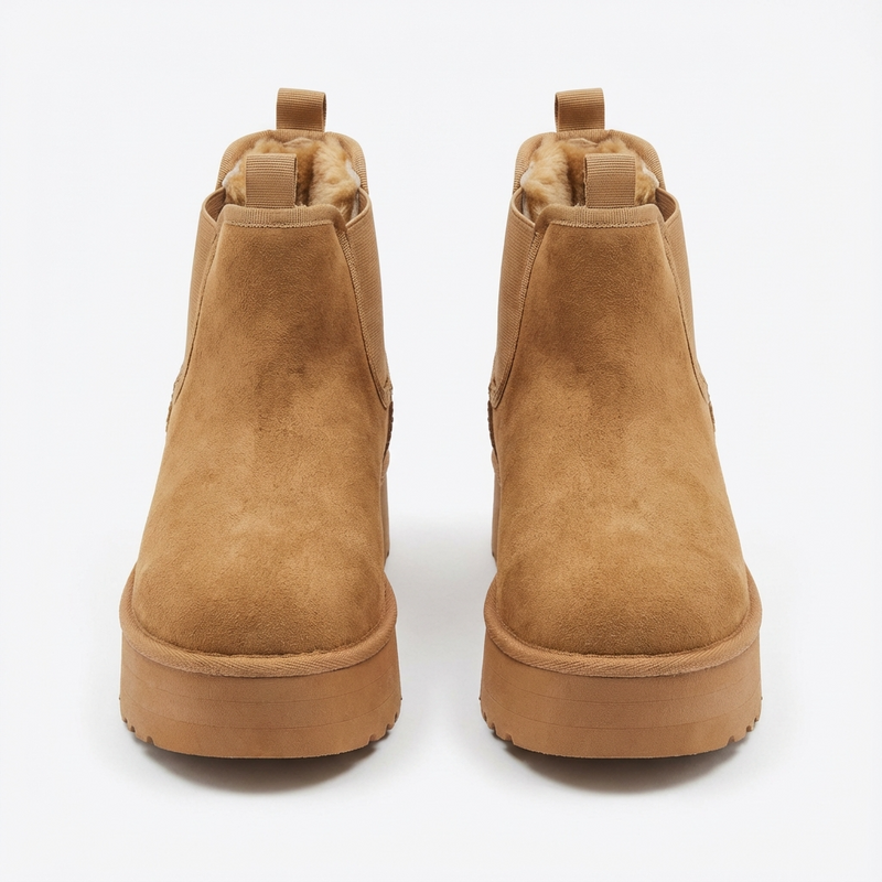 Bottines Camel Fourrées –  Importées d’Espagne 🇪🇸