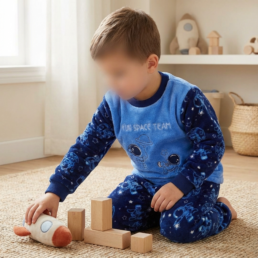 Pyjama garçon polaire – Fabriqué en Espagne 🇪🇸