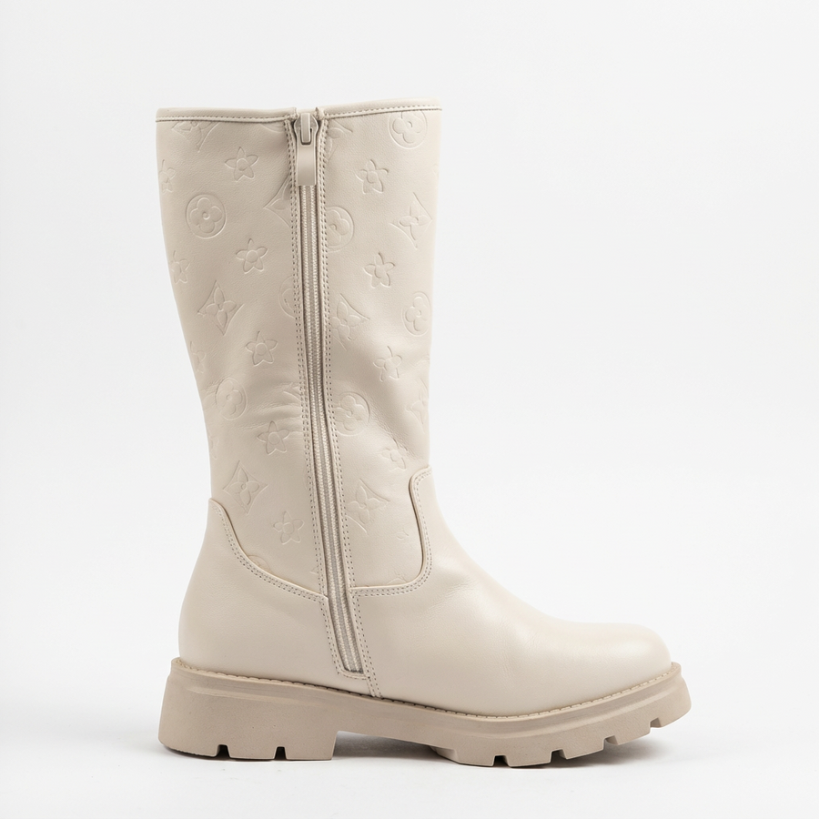 Bottes Fille Tendance Crème – Importées d’Espagne 🇪🇸