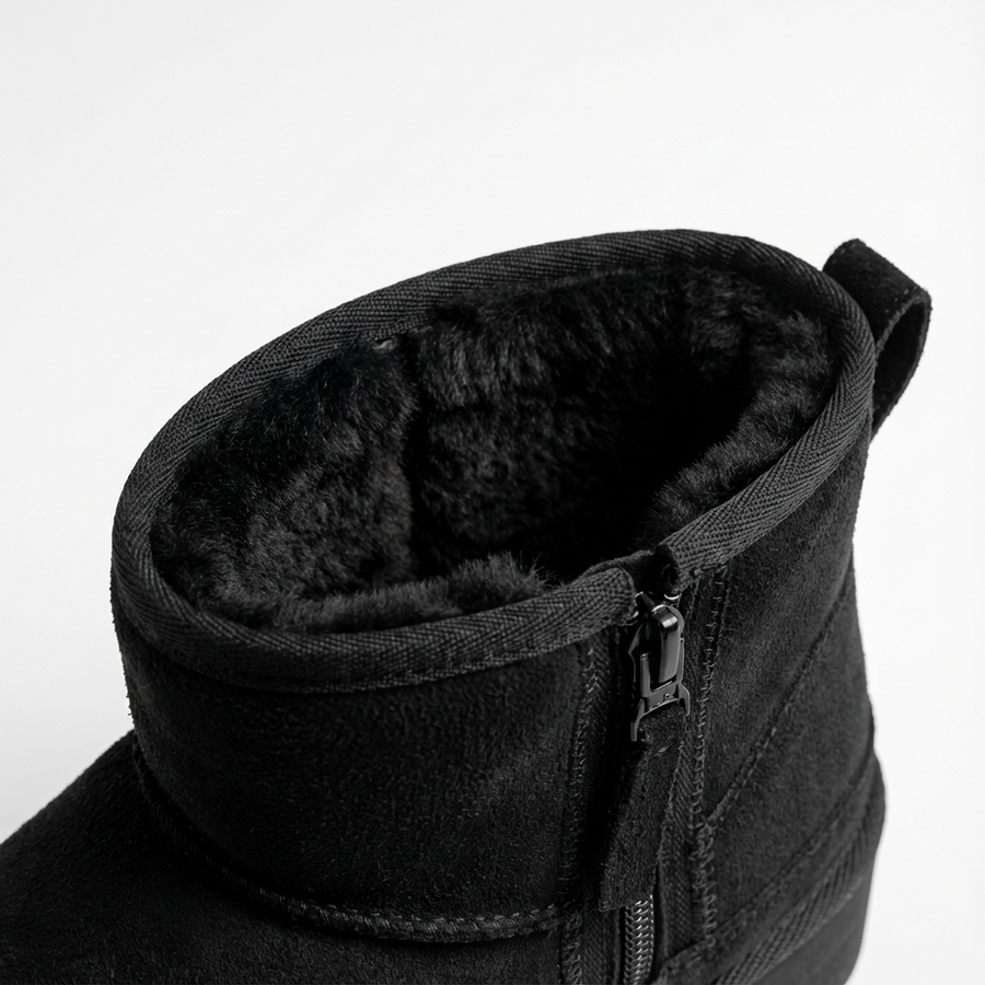 Bottines Fille Noir Fourrées – Importées d’Espagne 🇪🇸