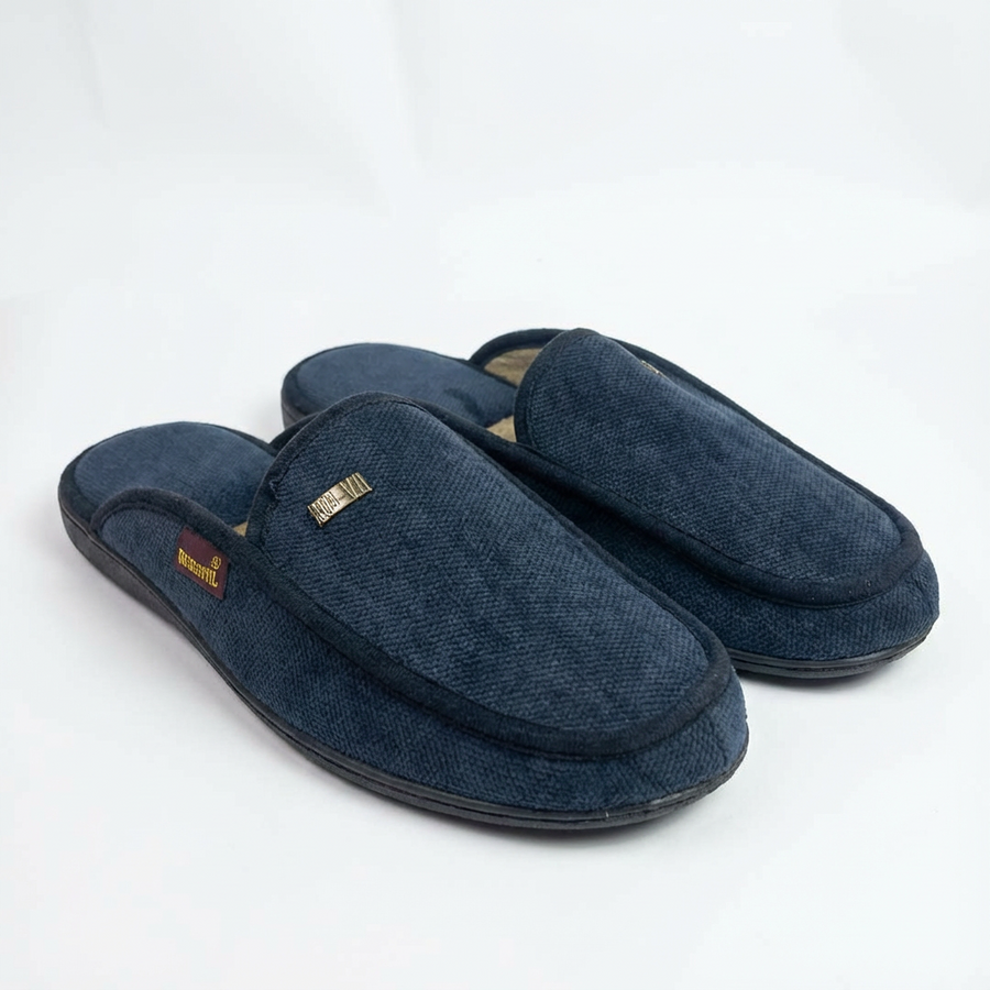 Pantoufles d'hiver RDV bleues – Chaleur et qualité européenne authentique 100%