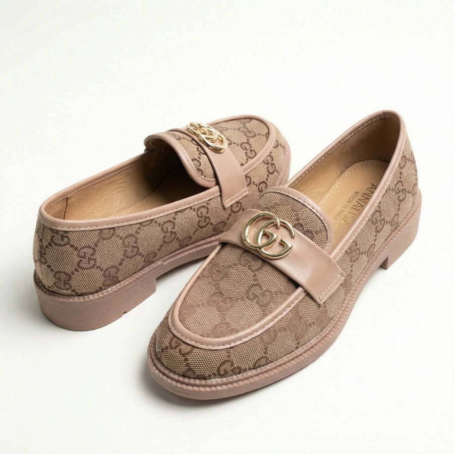 Mocassins Femme Taupe Clair – Fabriqué en Espagne 🇪🇸