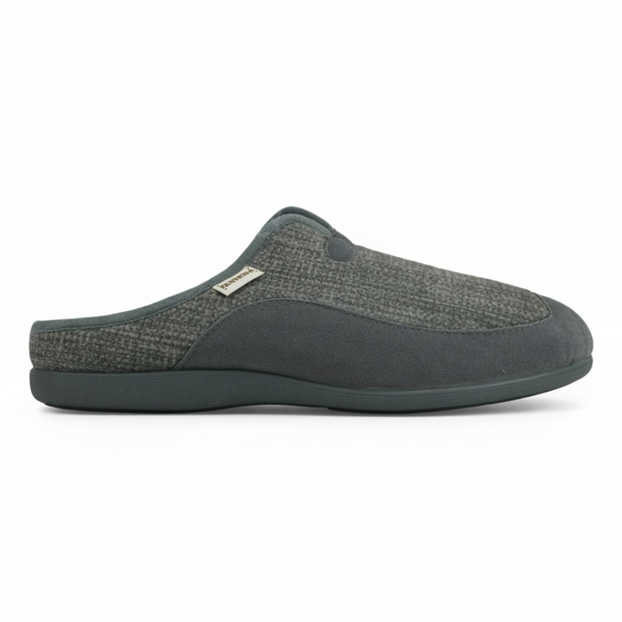 Chaussons Homme Hiver Gris Texturé – Importé d’Espagne | PN247581