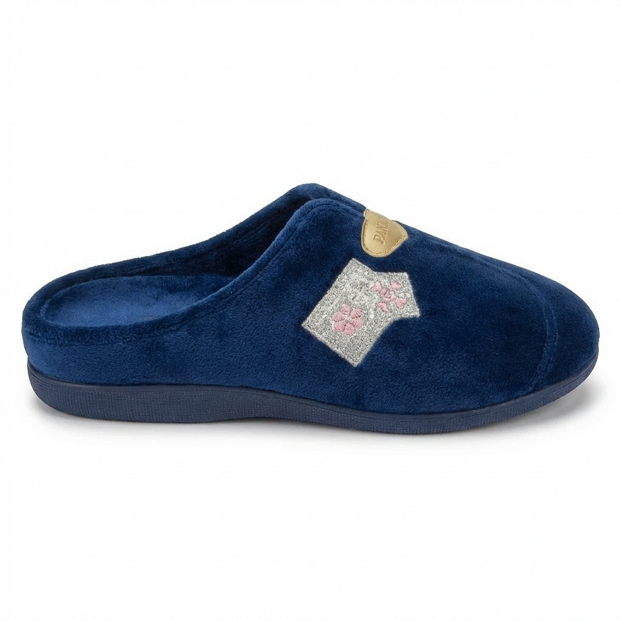 Pantoufles Femme Hiver Confort Bleu Marine – Importées d’Espagne