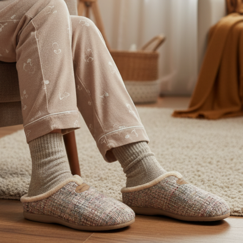 Pantoufles femme multicolores fabriquées en Espagne – Bombas Maroc