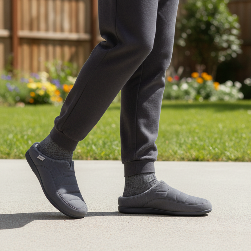 Pantoufles Homme Hiver Gris – Confort Thermique & Style Moderne | PN247587