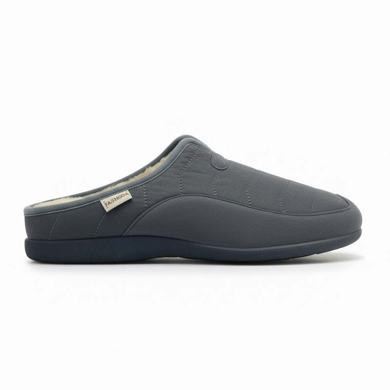 Pantoufles Homme Hiver Gris – Confort Thermique & Style Moderne | PN247587