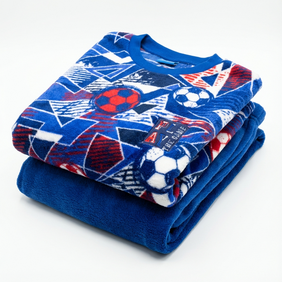 Pyjama garçon polaire “PLAY”  – Fabriqué en Espagne 🇪🇸