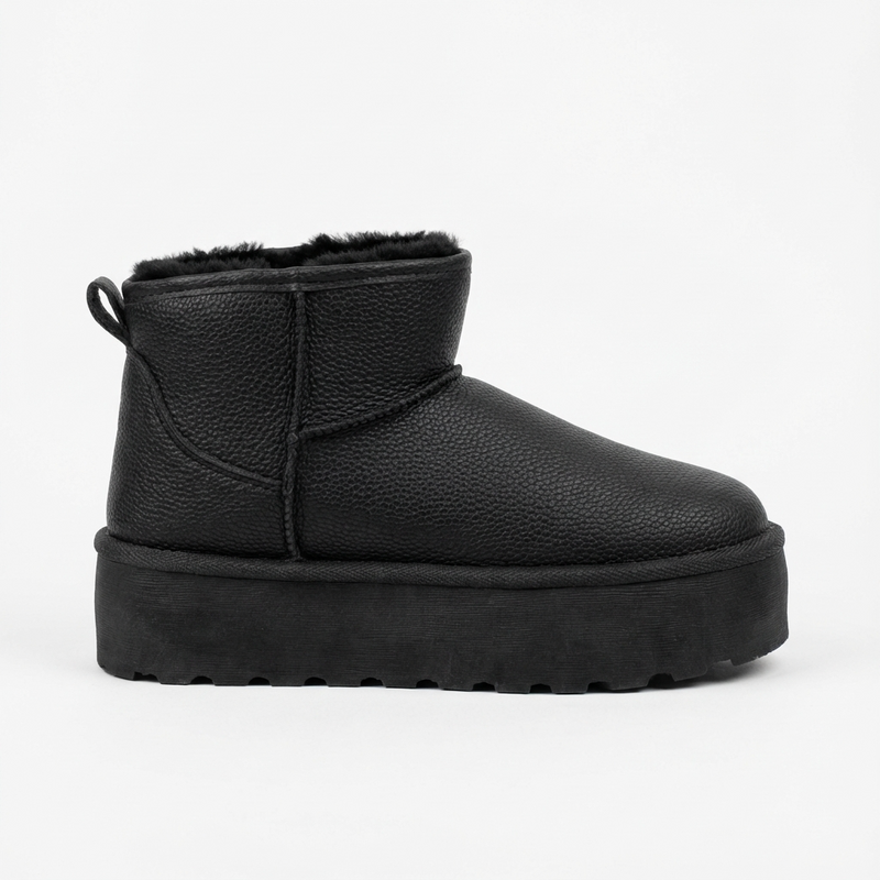 Bottines Fille Noires Fourrées – Importées d’Espagne 🇪🇸