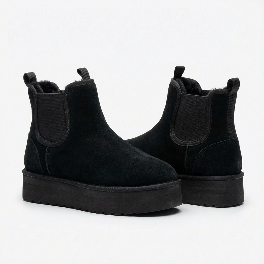 Bottines Noir Fourrées –  Importées d’Espagne 🇪🇸