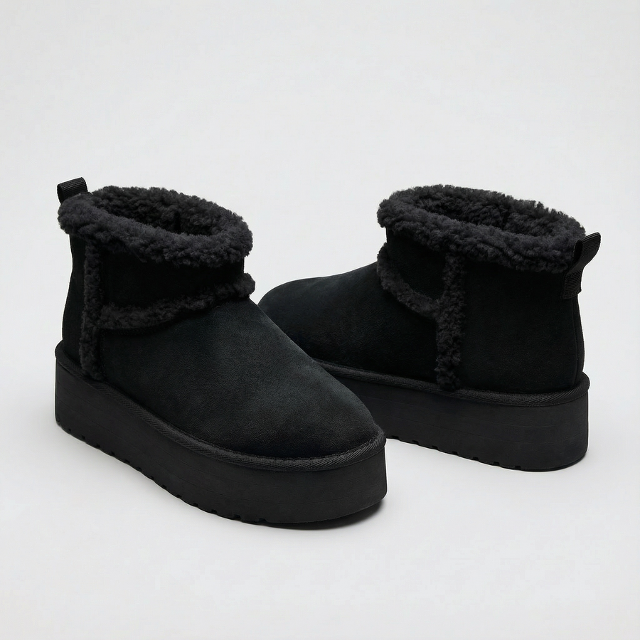 Bottines Noir Fourrées –  Importées d’Espagne 🇪🇸