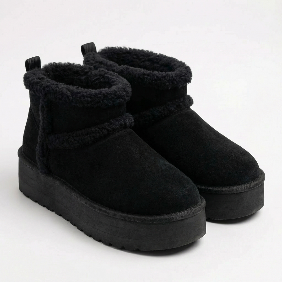 Bottines Noir Fourrées –  Importées d’Espagne 🇪🇸
