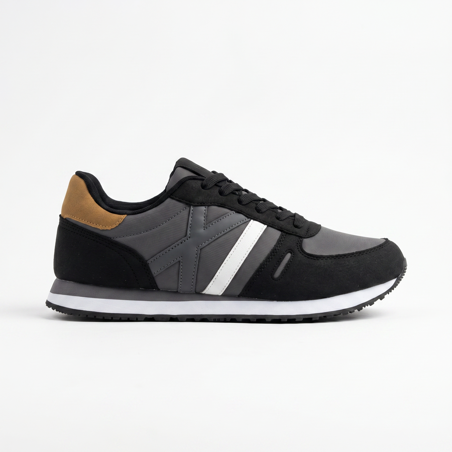 Baskets Homme Casual Urbaines – Importées d’Espagne 🇪🇸 – Gris & Noir