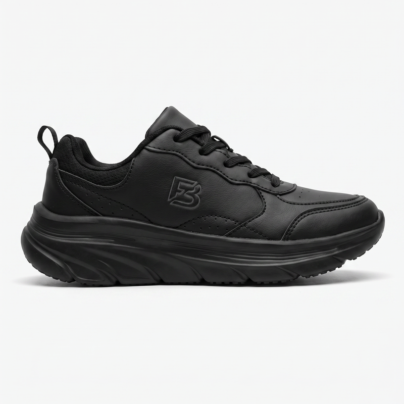 Sneakers Homme Noires Wide Fit “Double Memory” – Importées d’Espagne 🇪🇸