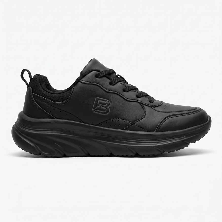 Sneakers Homme Noires Wide Fit “Double Memory” – Importées d’Espagne 🇪🇸
