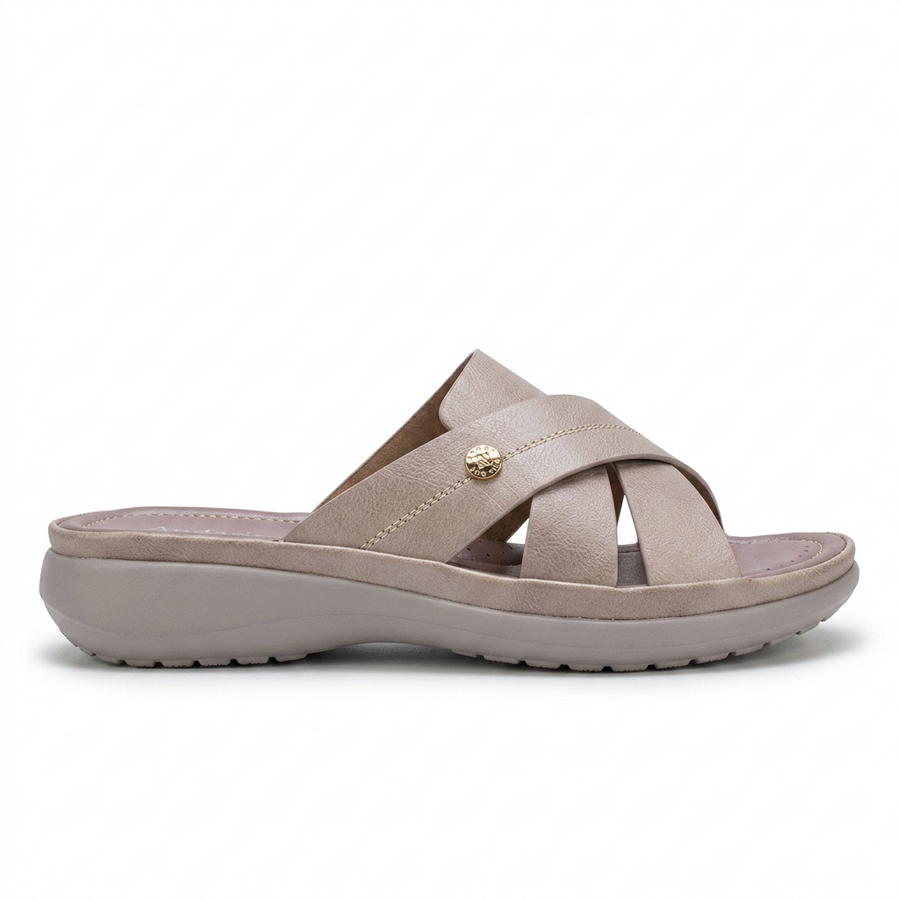 Sandales Femme Andarina – Brides Croisées – Importées d'Espagne 🇪🇸 – Taupe
