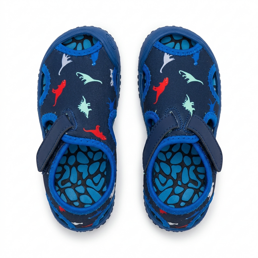 Chaussures Aquatiques Enfant Dinosaures  — Bleu Marine – Importées d’Espagne 🇪🇸