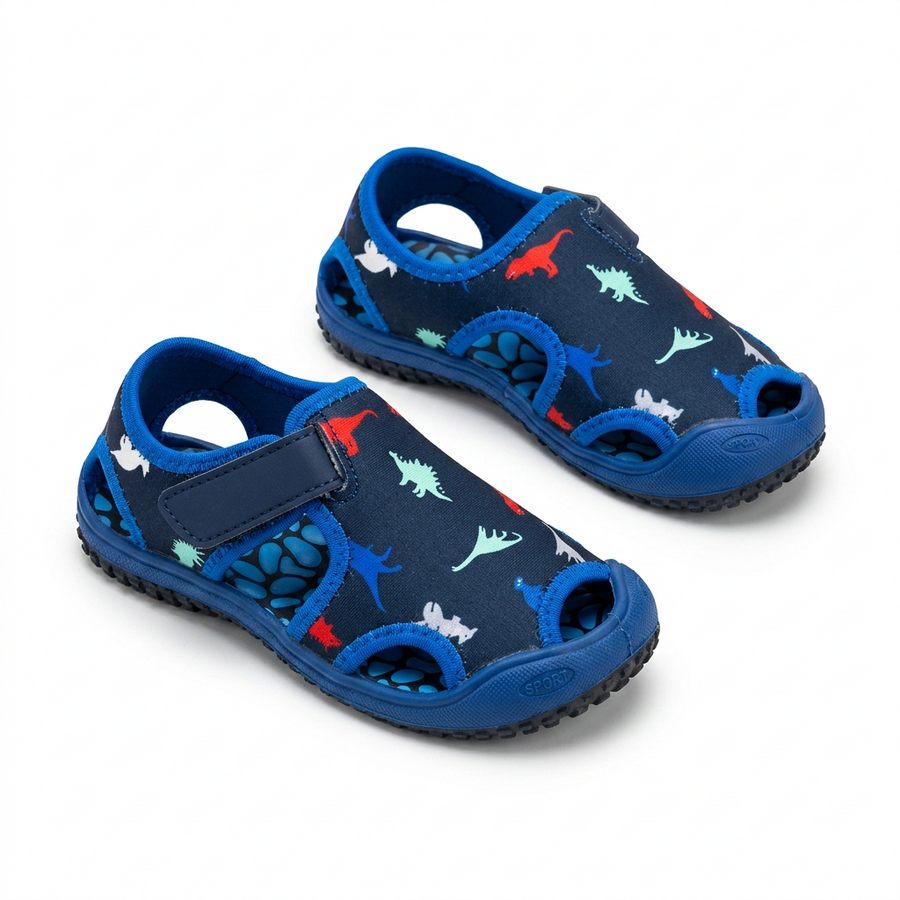Chaussures Aquatiques Enfant Dinosaures  — Bleu Marine – Importées d’Espagne 🇪🇸