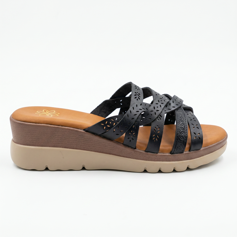 Sandales Femme Tressées Multi-Brides – Importées d'Espagne 🇪🇸  – Noir