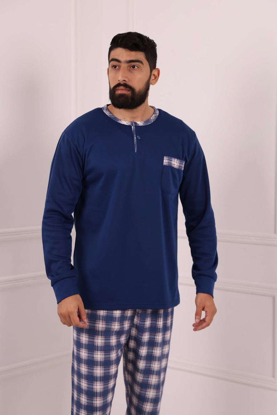 Pyjama Homme Hiver  Carreaux – Coton Premium (KF 47)