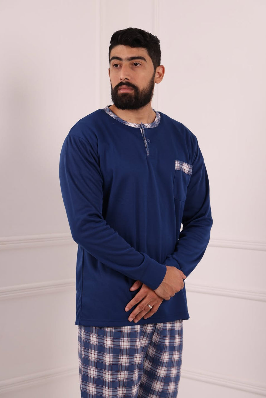 Pyjama Homme Hiver Carreaux – Coton Premium (KF 47)