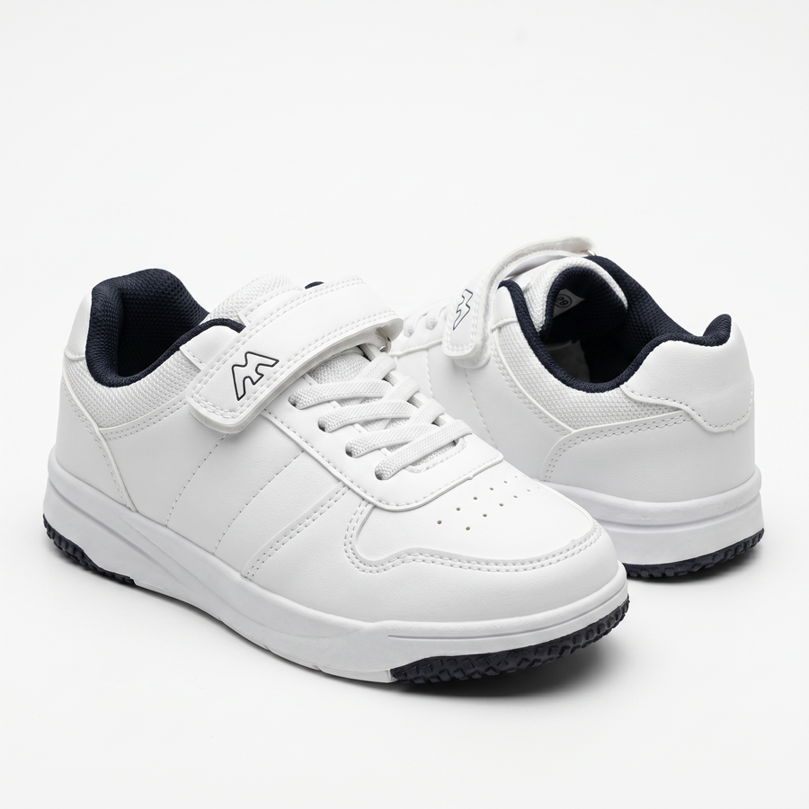 Baskets Garçon Lacets – Respirantes – Importées d’Espagne 🇪🇸 – Blanc