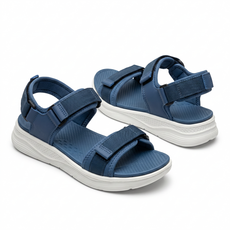 Sandales Sport Bleu Marine Doubles Brides  – Importées d’Espagne 🇪🇸