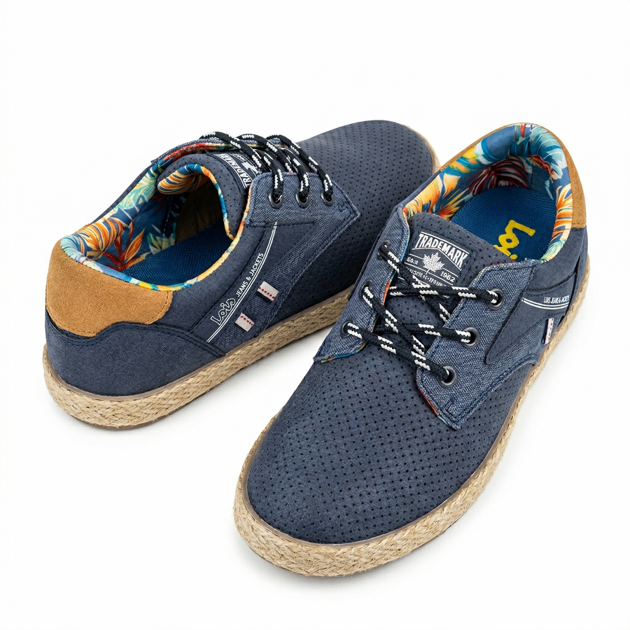 Baskets Garçon – Perforées – Importées d’Espagne 🇪🇸 – Bleu Marine